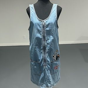 Vintage Warner Bros Jean Dress Overalls